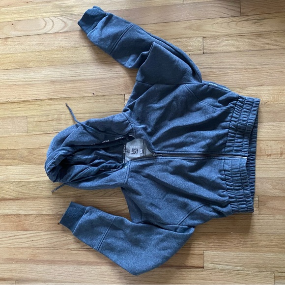 Lounge scrunch crop hoodie - Picture 1 of 3